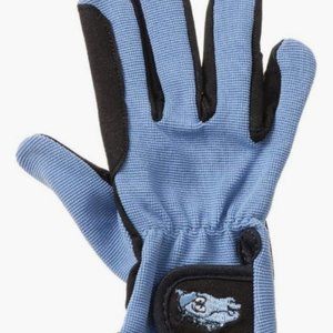 Kids Blue and Black Horseback Riding Gloves